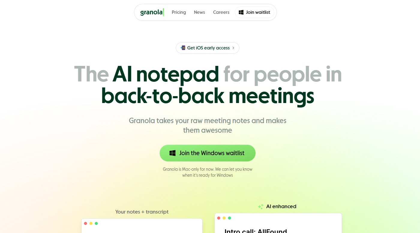 Granola AI banner
