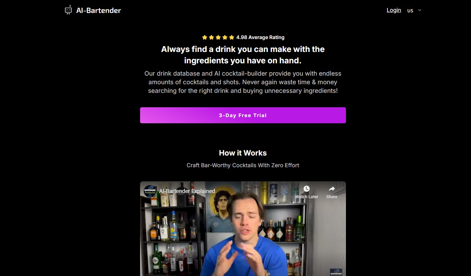 AI bartender banner