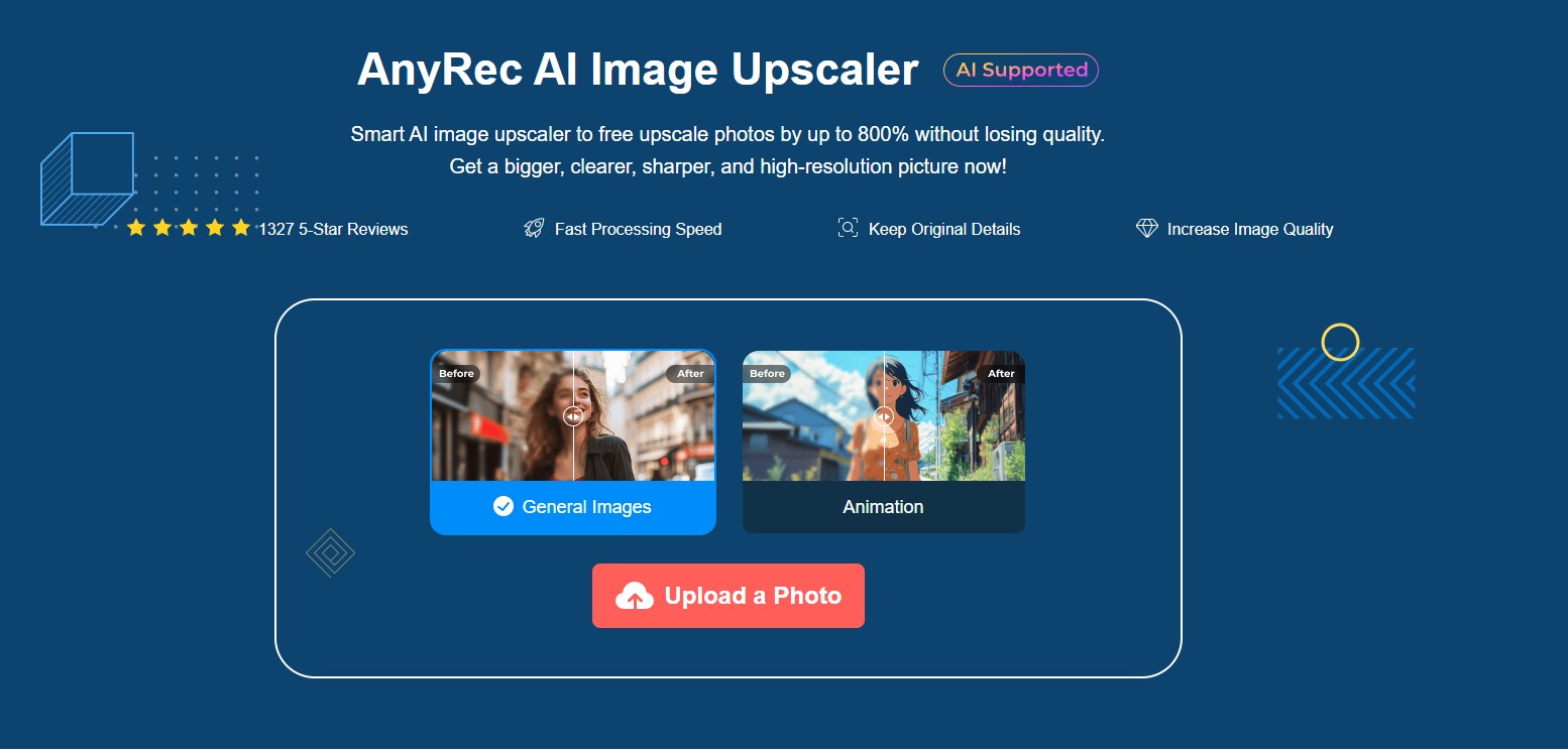 AnyRec AI Image Upscaler banner
