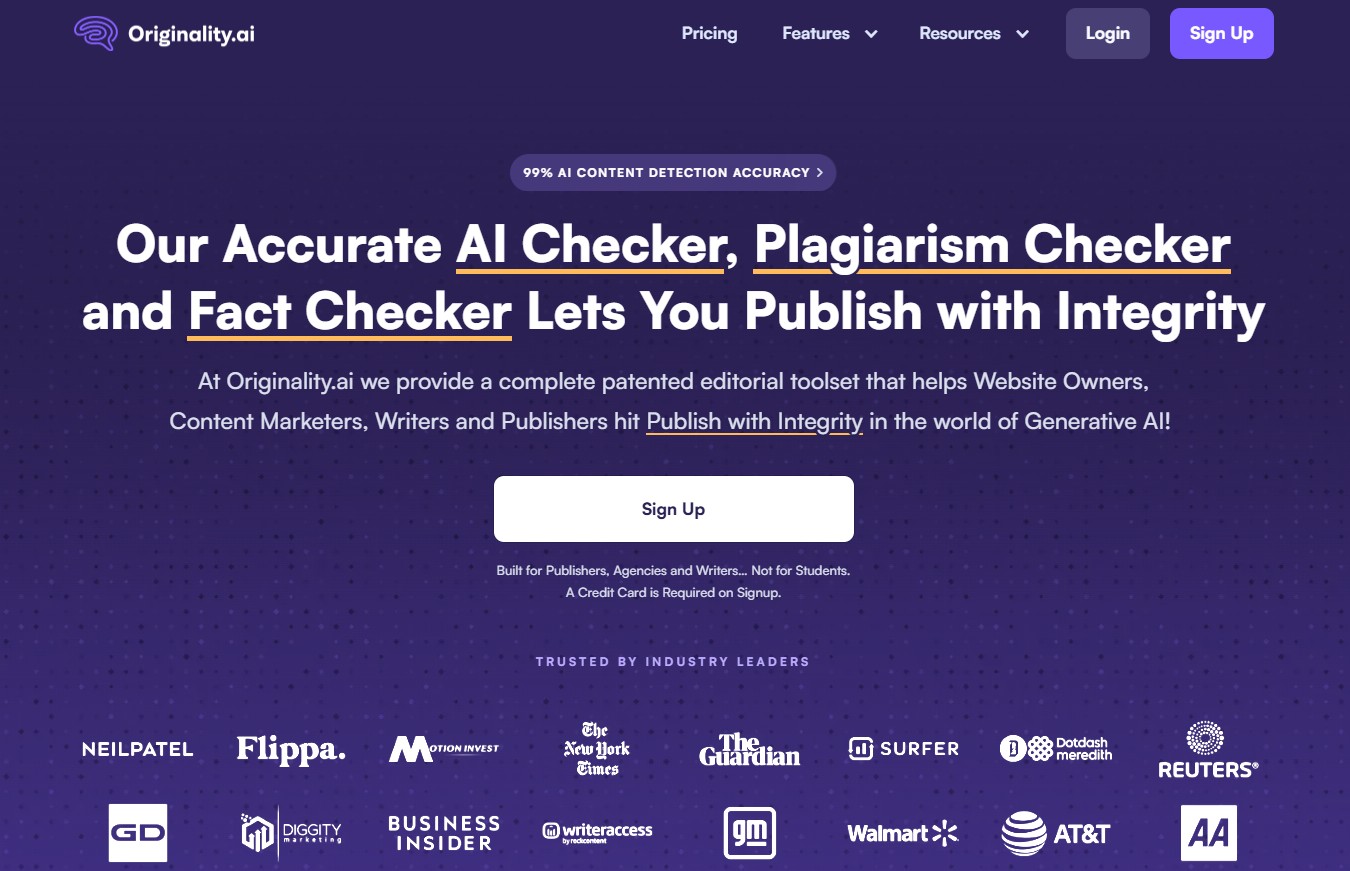 Originality AI banner
