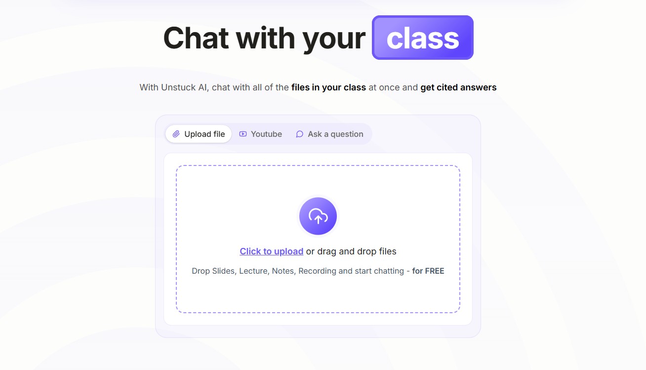 Unstuck Study AI banner